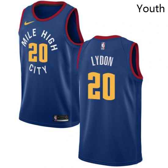 Youth Nike Denver Nuggets 20 Tyler Lydon Swingman Light Blue Alternate NBA Jersey Statement Edition